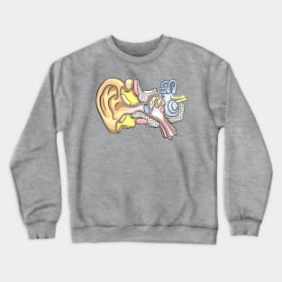 Human Inner Ear Anatomy Illustration Crewneck Sweatshirt